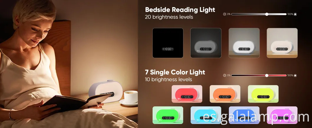 Bluetooth White Noise Sleep Monitor con despertador RGB